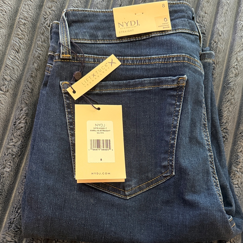 Nydj Straight Leg Jeans Size8 Nwt